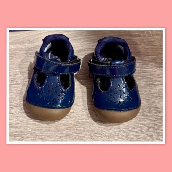 Stride Rite Soft Motion Amalie Mary Jane Shoe - Size 3w - Navy Blue - Picture 1 of 5